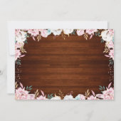 素朴フローラと矢印が本を持ってくる 招待状 (裏面)