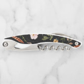 素朴フローラと〔雄ジカの〕枝角の結婚イニシャル ソムリエナイフ (正面)