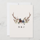 素朴フローラと〔雄ジカの〕枝角結婚の赤面イニシャル (裏面)