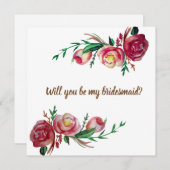 素朴フローラのブ結婚ライデメイドのカード 招待状 (正面/裏面)