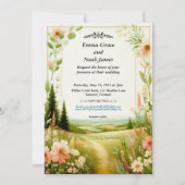 素朴フローラの国結婚側 招待状 (正面)