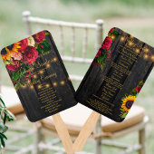 素朴フローラの木弦のライトウェディングプログラム ハンドファン