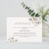 素朴フローラの結婚詳細エンクロージャカード 招待状 (スタンド正面)