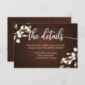 素朴フローラの結婚詳細・エンクロージャ・カード 出欠カード (正面/裏面)