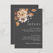 素朴フローラの結婚詳細・エンクロージャ・カード 招待状 (正面/裏面)