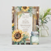 素朴フローラの結婚誕生日シャワー退職 招待状 (スタンド正面)