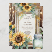 素朴フローラの結婚誕生日シャワー退職 招待状 (正面/裏面)