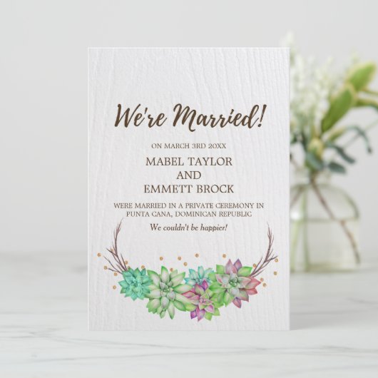 素朴フローラの駆け落ち発表 案内状 (スタンド正面)