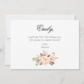 素朴フローラは私のメイド・オブ・オーナー（花嫁付き添い人）の両面1 招待状 (裏面)