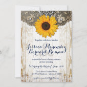 素朴フローラひまわり結婚式招待状 招待状 (正面)