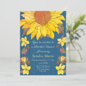 素朴フローラひま結婚わりブライダルシャワーインビ 招待状 (スタンド正面)