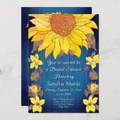 素朴フローラひま結婚わりブライダルシャワー 招待状 (正面/裏面)