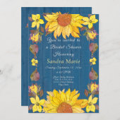 素朴フローラひま結婚わりブライダルシャワー 招待状 (正面/裏面)