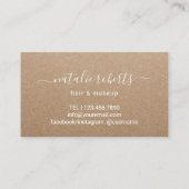 素朴フローラまぶしブローズメイクアップアーティストサロン 名刺 (裏面)