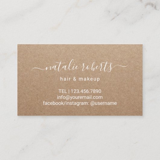 素朴フローラまぶしブローズメイクアップアーティストサロン 名刺 (裏面)