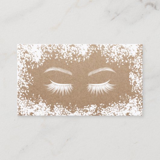 素朴フローラまぶしブローズメイクアップアーティストサロン 名刺 (正面)