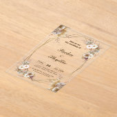 素朴フローラアクリル結婚式招待状 アクリル招待状 (レイダウン)