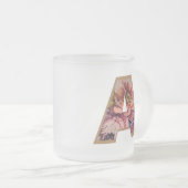 素朴フローライニシャル文字Aモノグラム フロストグラスマグカップ (正面右)