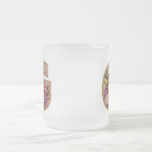 素朴フローライニシャル文字Gモノグラム フロストグラスマグカップ (中央)