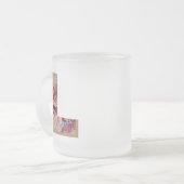 素朴フローライニシャル文字Lモノグラム フロストグラスマグカップ (正面左)