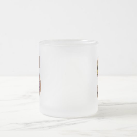 素朴フローライニシャル文字Sモノグラム フロストグラスマグカップ (中央)