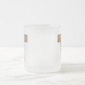 素朴フローライニシャル文字Tモノグラム フロストグラスマグカップ (中央)