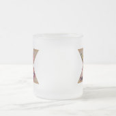 素朴フローライニシャル文字Xモノグラム フロストグラスマグカップ (中央)