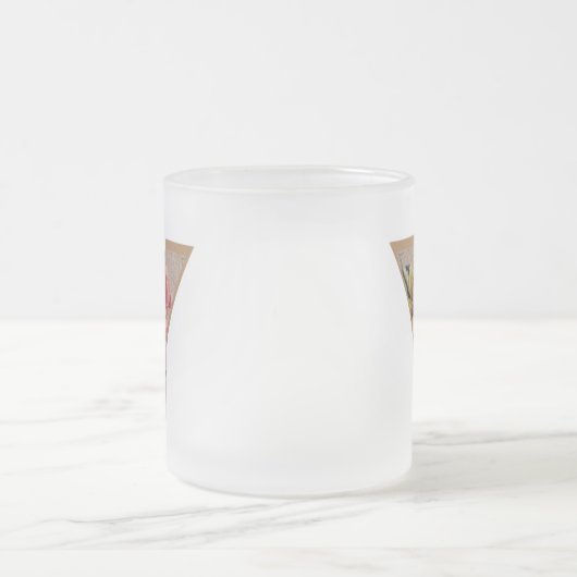 素朴フローライニシャル文字Yモノグラム フロストグラスマグカップ (中央)