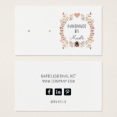 素朴フローライヤリングジュエリー表示カード (正面&裏面)