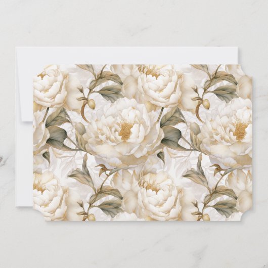 素朴フローラウォーターカラーブーツブライダルシャワー 招待状 (裏面)