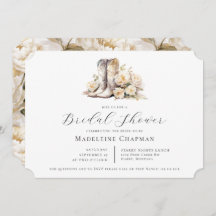 素朴フローラウォーターカラーブーツブライダルシャワー