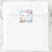 素朴フローラウォーターモダンカラーストライプシャビーシック スクエアシール (バッグ)