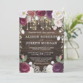 素朴フローラウッドストリングラ結婚イト 招待状 (スタンド正面)