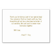 素朴フローラウッドテクスチ結婚ャのカーサンキュード テーブルナンバー (裏面)