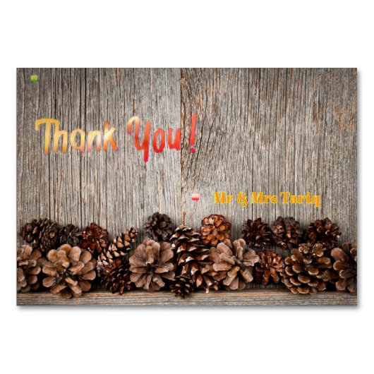 素朴フローラウッドテクスチ結婚ャのカーサンキュード テーブルナンバー (正面)