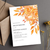 素朴フローラエレガントテラコッタ秋の結婚式 招待状