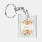 素朴フローラエレガントデザイン キーホルダー (正面左)