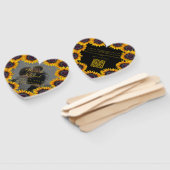 素朴フローラエレガント写真結婚式の引き出物 ハンドファン (組立なし)