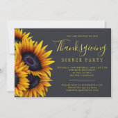 素朴フローラエレガント感謝祭ディナーパーティー 招待状 (正面)