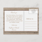 素朴フローラオールド結婚ウッド ポストカード (裏面)