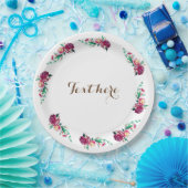 素朴フローラカスタム紙プレート ペーパープレート (パーティー)