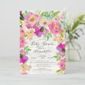 素朴フローラカラフルベビーシャワー招待状 招待状 (スタンド正面)