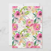 素朴フローラカラフルベビーシャワー招待状 招待状 (裏面)