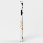 素朴フローラカラフル水色金ゴールドモノグラムの Case-Mate iPhoneケース (裏面/右)