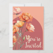 素朴フローラガーデンパーティーワイルドフラワー誕生日 招待状 (裏面)