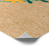 素朴フローラガーランドベビー散水ウェルカムサイン ポスター (角)