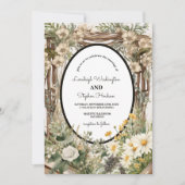 素朴フローラキャノピ結婚ー 招待状 (正面)