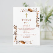素朴フローラキリスト教の生活お祝い サンキューカード (スタンド正面)