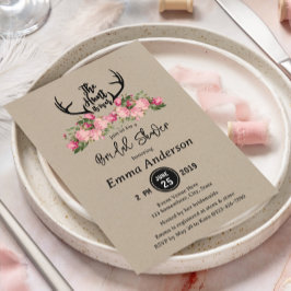 素朴フローラクラフト狩りはオーバーブライダルシャワー 招待状