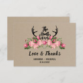 素朴フローラクラフト狩りは結婚終わりだ サンキューカード (正面/裏面)